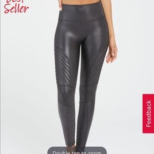 Spanx Faux Leather Moto Leggings
